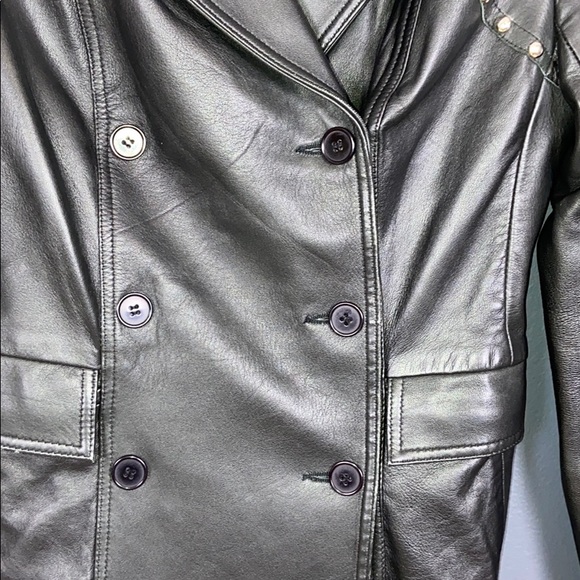 HP ✨ BCBGMaxAzria I Leather Studded Moto Jacket - Picture 3 of 15